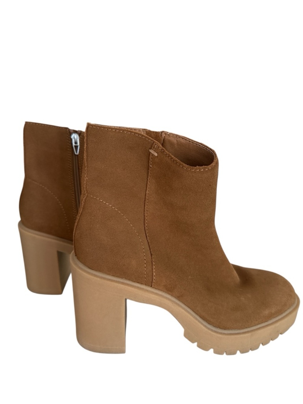 Dolce Vita Ankle Boots Ankle Booties Brown Suede Side Zip Casual Heels